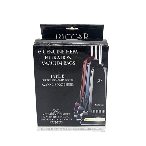 Riccar 6 Type B Genuine Hepa Filtration Vacuum Cleaner Bags 8000 8900 Series - Picture 1 of 9